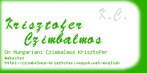 krisztofer czimbalmos business card